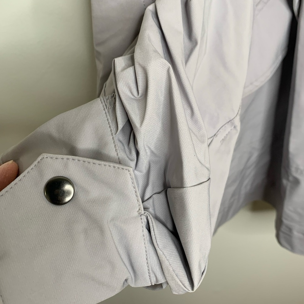 Fabletics Giana Jacket Oversized Gray Size M New Without Tags Full Zip Hood Rain - Picture 7 of 16